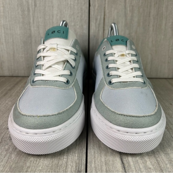 Loci Teal Court Classic Lace Up Canvas Sneaker Women’s Size 7 - Picture 5 of 10